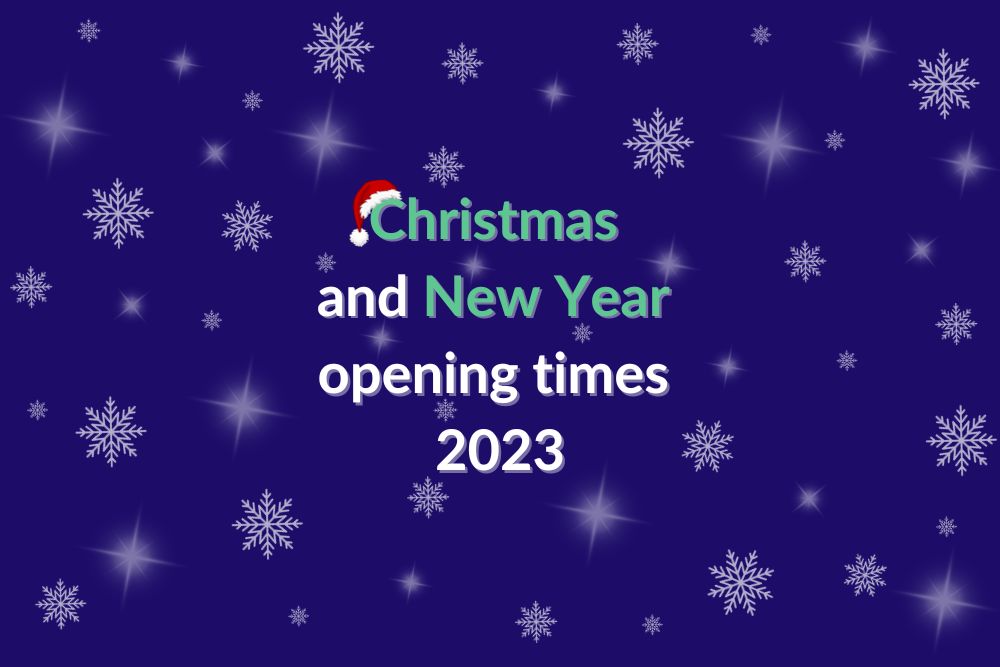 Christmas and New Year opening times 2023
