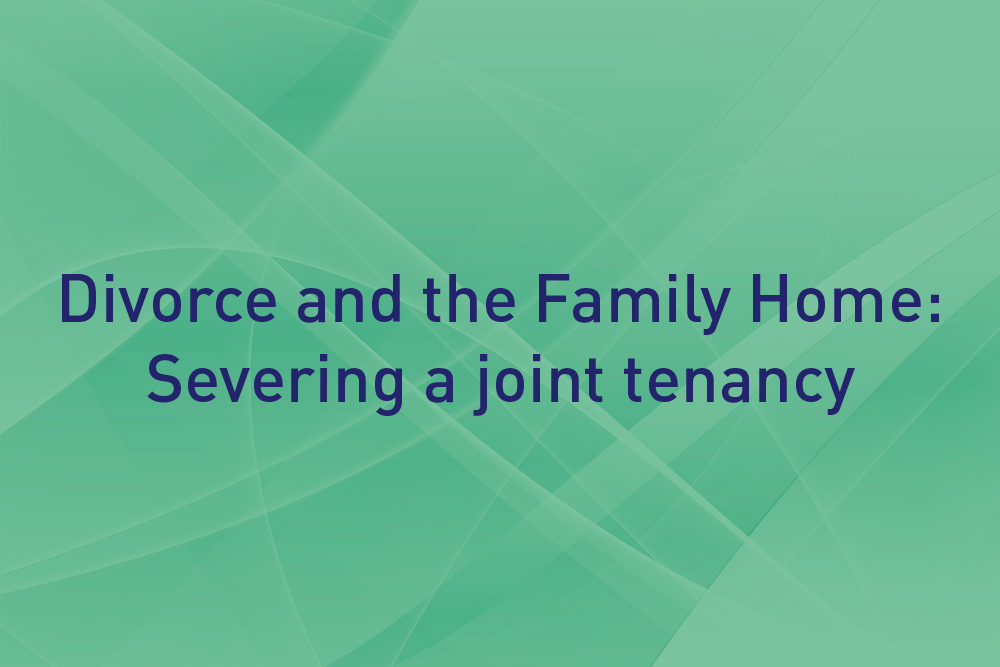 Divorce and severing joint tenancy