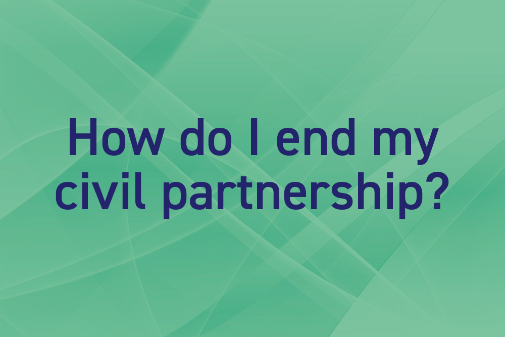 How do I end my civil partnership?