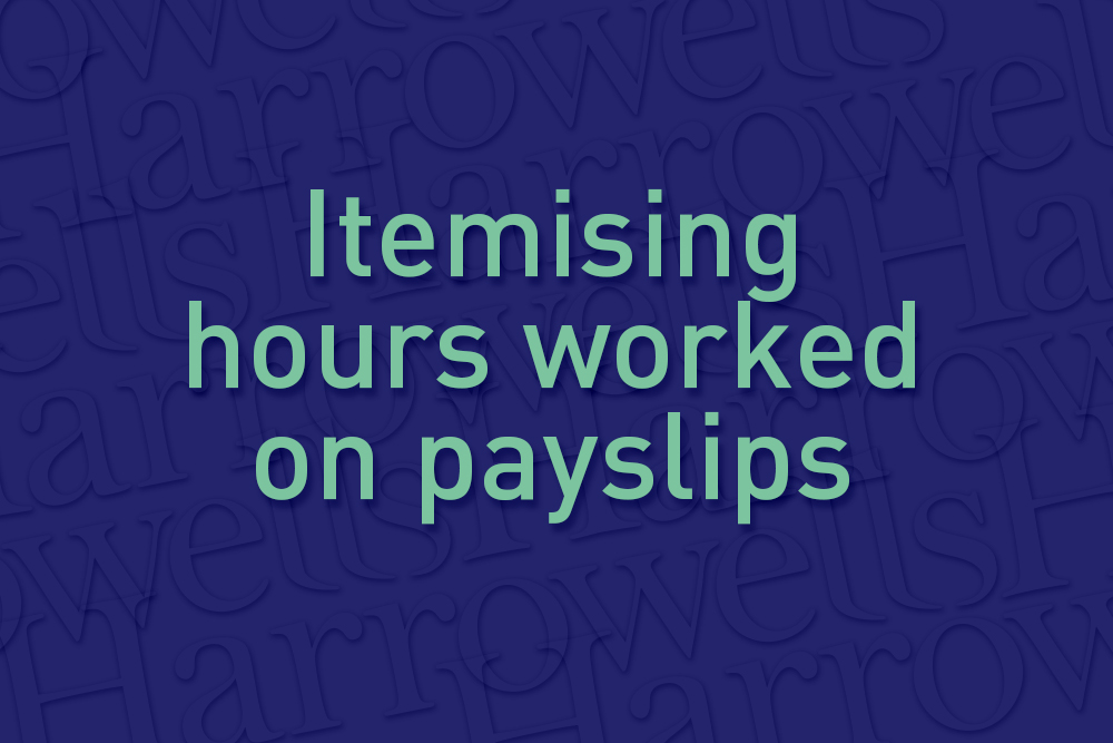 Itemising hours worked on payslips