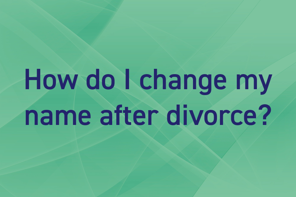 How do I change my name after divorce