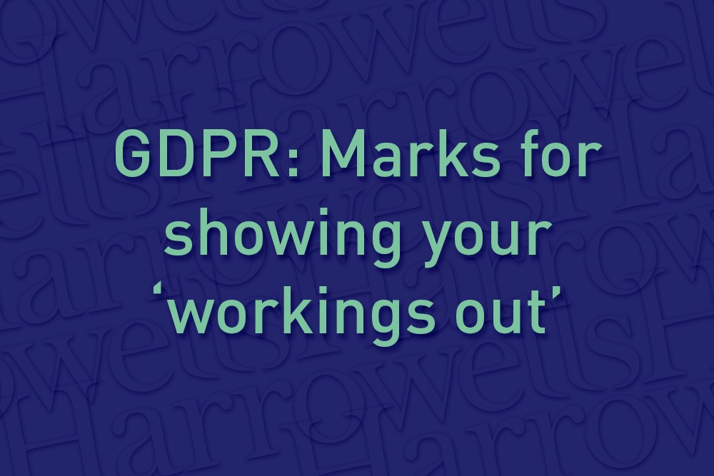 GDPR: Marks for showing your workings out
