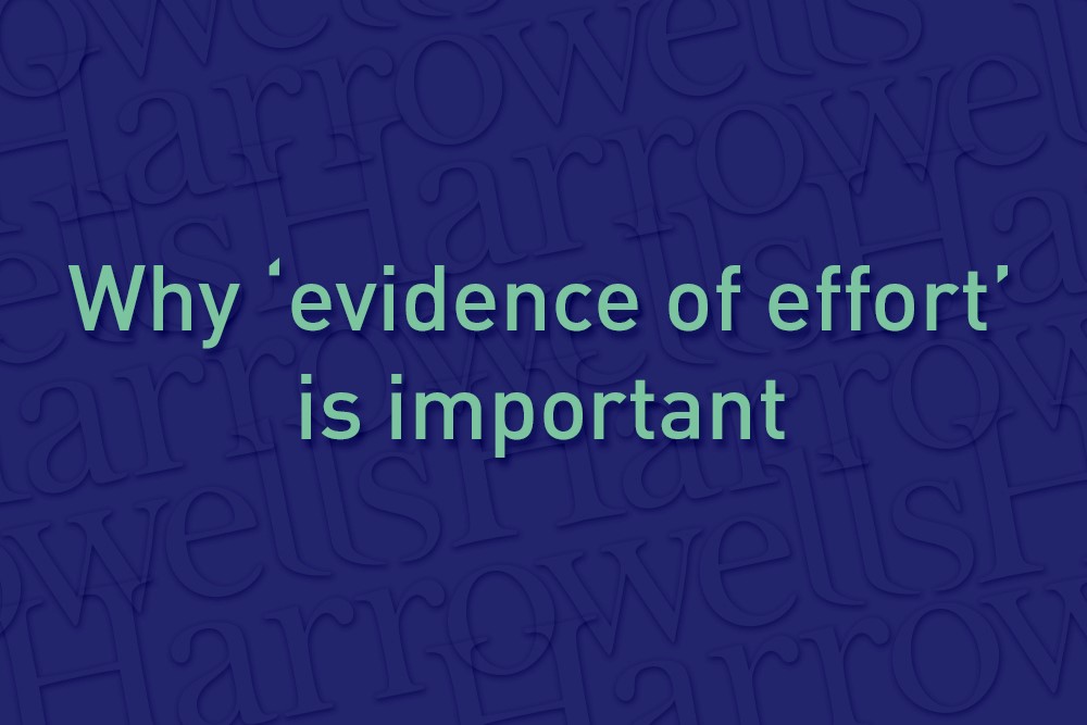 Why evidence of effort matters