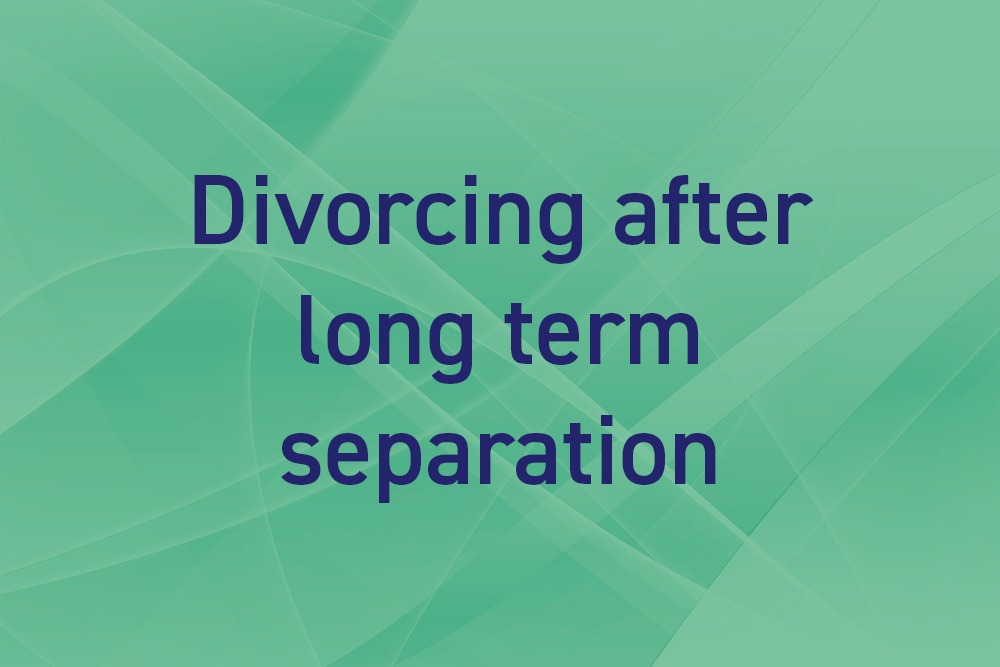 Divorcing after long term separation