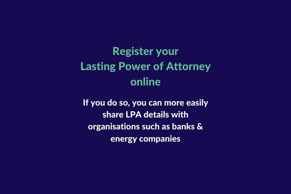Alert: registered a Lasting Power of Attorney since September 2019?